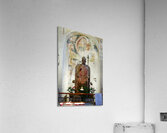 Verona Veneto Italy. The Basilica of San Zeno. The statue of smiling San Zeno Acrylic Print