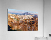 Santorinis Fira town on caldera cliff at sunset. Acrylic Print