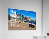 Sydney Harbour skyline with people enjoying the waterfront prome Acrylic Print