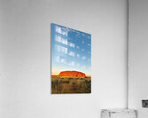 Uluru bathed in golden sunset light Australia. Acrylic Print