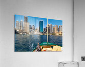 Sydney skyline viewed from a ferry on a sunny day. Acrylic Print