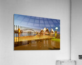 Sydney Opera House and Harbour Bridge at dusk. Acrylic Print