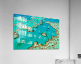 Aerial view of Heart Reef Great Barrier Reef Australia. Acrylic Print