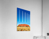 Uluru monolith under a clear blue sky. Acrylic Print