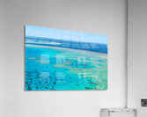 Aerial view of the Great Barrier Reefs turquoise waters. Acrylic Print