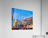 St. Stephens Cathedral at dusk in bustling Vienna. Acrylic Print