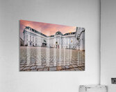 Majestic palace equestrian statue and cobblestone square under Acrylic Print