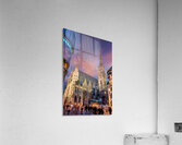 St. Stephens Cathedral Vienna at twilight with people. Acrylic Print