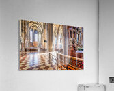 Grand cathedral interior with vaulted ceilings columns and cru Acrylic Print