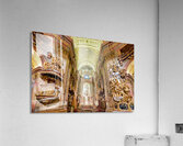 Stunning Baroque church interior rich with gold and religious a Acrylic Print