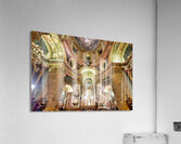 Grand Baroque church interior richly decorated with frescoes an Acrylic Print