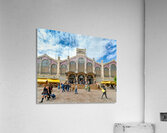 Visit to Central Market in Valencia Spain with many people aroun Acrylic Print