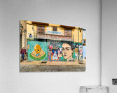 Valencia street art features murals and colorful buildings in Sp Acrylic Print