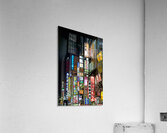 Neon lights illuminate Shinjuku district streets in Tokyo at nig Impression acrylique