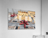 Red potatoes on display for sale in Tokyo market area Acrylic Print