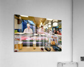 Sushi bar in Shibuya district with chefs and guests enjoying mea Acrylic Print