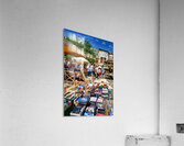 People walk around the bustling flea market at Monastiraki Acrylic Print