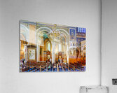 Visitors inside Mitropolis Cathedral in Athens Greece during the Acrylic Print