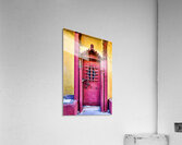 Old door in Anafiotika quarter of Athens Greece Acrylic Print