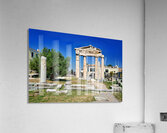 Roman Agora site shows ancient columns and ruins in Athens Greec Acrylic Print