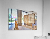 Exploring ancient inscriptions at the Acropolis Museum in Athens Acrylic Print