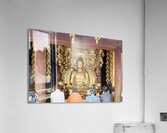 Buddha statue inside Chion in temple in Kyoto attracts many visi Acrylic Print