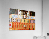 Kiyomizu Dera Temple in Kyoto shows offerings and prayer banners Acrylic Print