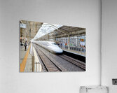 Shinkansen arrives at Kyoto Station in Japan during daylight Acrylic Print
