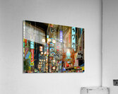 Illuminated signboards in Dotonbori District at sunset in Osaka Acrylic Print