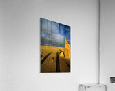 Photographers shadow falls on the Pinnacles desert at sunset. Acrylic Print