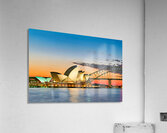Sydney Opera House and Harbour Bridge at sunset. Acrylic Print
