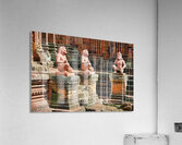 Ancient temple with guardian statues and ornate carvings. Acrylic Print