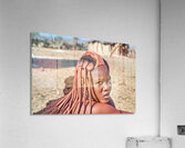 Traditional hair headdress worn by woman in Himba village in Nam Acrylic Print