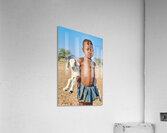 Himba child holding a goat in Kunene Region of Namibia Acrylic Print