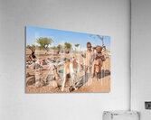 Children playing near their home in Himba Village in Namibia Acrylic Print
