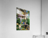 Iconic Bhutanese monastery on a cliff surrounded by prayer flag Acrylic Print