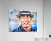 Portrait of a smiling man wearing a hat. Acrylic Print