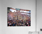Bhutanese festival: crowd watches traditional dance in monastery Acrylic Print