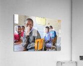 Portrait of student in classroom in Rundu Kavango Region of Nam Acrylic Print