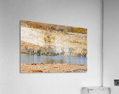 Zebras drink water at a waterhole in Etosha National Park Namibi Acrylic Print