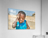Joyful boy in Kavango Region playing in Namibia Acrylic Print