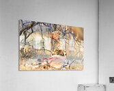 Cheetah feeds on prey in okonjima reserve in namibia Acrylic Print