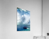 Tourists on a boat near Niagara Falls. Acrylic Print