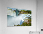 Niagara Falls bridge and observation deck on a sunny day. Acrylic Print