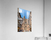 Tourists gather at Strasbourg Cathedral in Alsace on a sunny day Acrylic Print