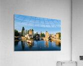 Covered bridges in Strasbourg by the river on a clear day Acrylic Print