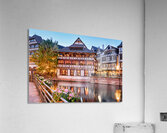Timber houses in Petit France district by the water in Strasbour Acrylic Print