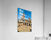 Visitors stroll in Palais Rohan courtyard view Strasbourg Cathe Acrylic Print