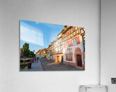 People walking along the canal in Petite Venise Colmar during ev Acrylic Print
