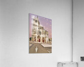 People walk near Auxerre Cathedral Saint Etienne Acrylic Print